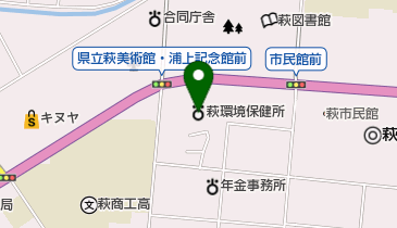 山口県萩児童相談所の地図画像