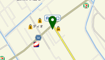 カットハウスカワサキの地図画像