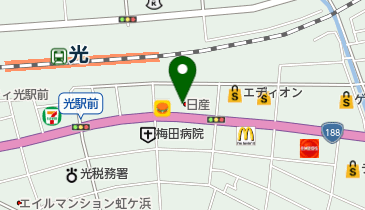 山口日産自動車株式会社 光店の地図画像