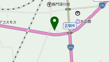 創価学会長門会館の地図画像