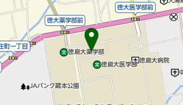 徳島大学 各種お問い合わせ 授業料収納 医学部・歯学部・薬学部担当の地図画像