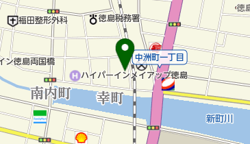 徳島ふるさと便中洲青果の地図画像