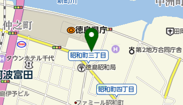 共同通信社 県警記者室の地図画像