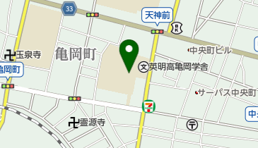 英明高等学校の地図画像