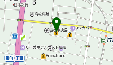 つむらグループ 三越高松店 コルディアの地図画像