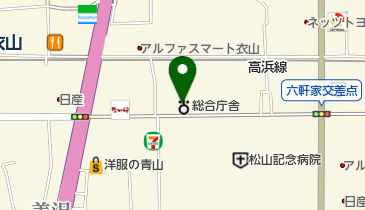 松山労働基準監督署の地図画像