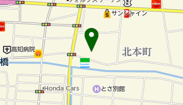 書道高知の地図画像