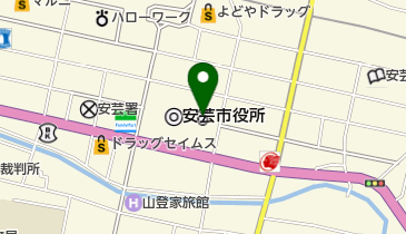 高知県安芸パスポート窓口の地図画像