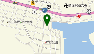 鮮魚介料理お川の地図画像