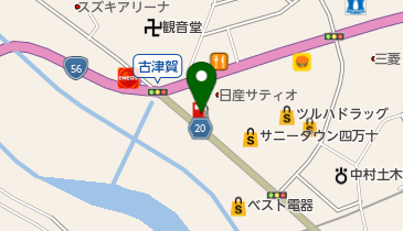 有限会社香川硝子卸店中村営業所の地図画像