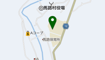 馬路村体育館の地図画像
