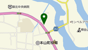 嶺北興産株式会社製品事業部の地図画像