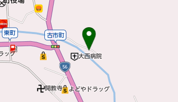 高南ガラス店の地図画像