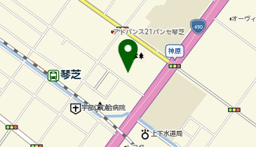 山口家庭裁判所 宇部支部 受付・家事係の地図画像