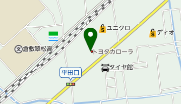 トヨタカローラ岡山株式会社 新車・サービス 倉敷東店の地図画像