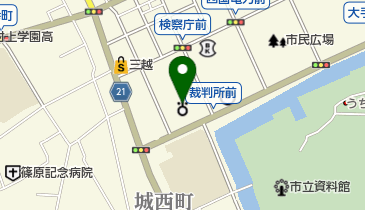 高松地方裁判所丸亀支部 民事受付の地図画像