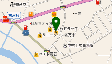 アシスト古津賀の地図画像