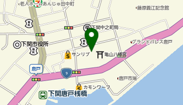 下関市剣道連盟の地図画像