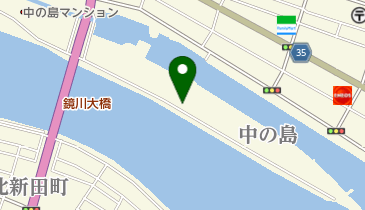 四国エネルギー物流株式会社中の島第三油槽所の地図画像