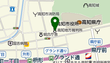 高知家庭裁判所 家事部 審判・後見係の地図画像