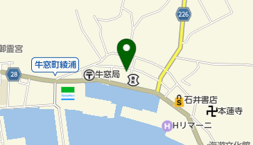 牛窓タクシーの地図画像