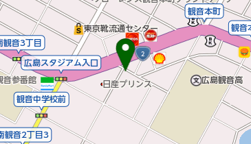 ノエビア化粧品観音中央販社の地図画像