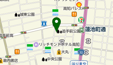 よさこい無料案内所の地図画像