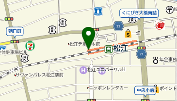 やしま松江店の地図画像