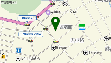 宇和島市役所 中央公民館の地図画像