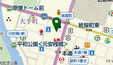 JTB中国四国紙屋町店 国内旅行の地図画像