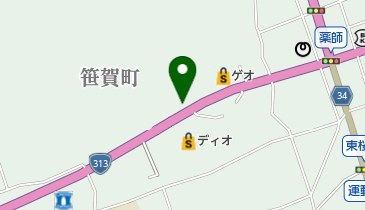 白十字井原店の地図画像