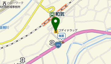 ゴダイドラッグ和気店の地図画像