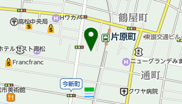 高松市役所 教育委員会教育局 生涯学習課 生涯学習センターまなびCANの地図画像