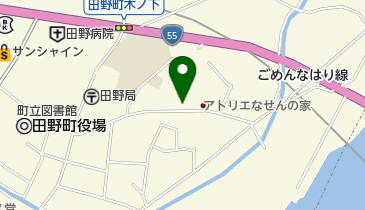 かどやクリーニング店の地図画像