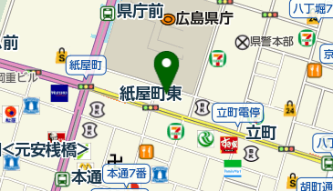 響広島ショールームの地図画像