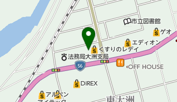 おがた大洲店の地図画像