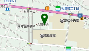 高松市役所 健康福祉局 高松市保健所 保健医療政策課 高松市夜間急病診の地図画像