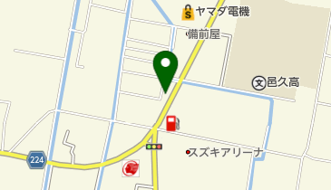 やまさき理容室邑久店の地図画像