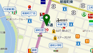 ペッツファースト(P&rsquo;s-first)広島本通店の地図画像
