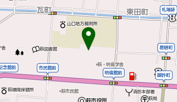 萩市役所 ジオパーク推進課の地図画像