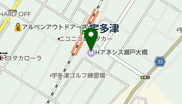 琉球御殿宇多津店の地図画像