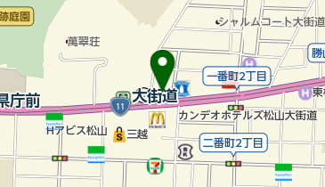 かどや大街道店の地図画像
