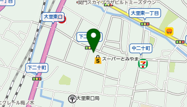 ほかほか弁当下二十町店の地図画像