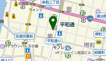 湯川鍼灸院平和通り本院の地図画像