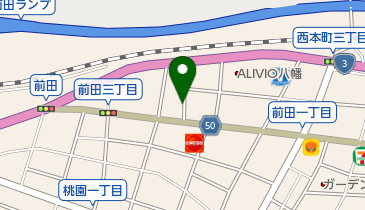 八幡前田教会の地図画像