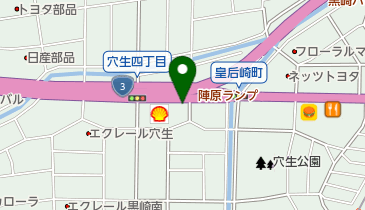 穴生タイヤ工業所の地図画像