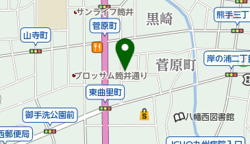 横山洋品店の地図画像