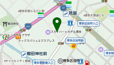 博多祇園鉄なべの地図画像