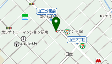 洗濯王山王店の地図画像