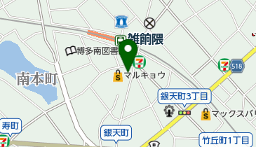 まるごや食料品店の地図画像